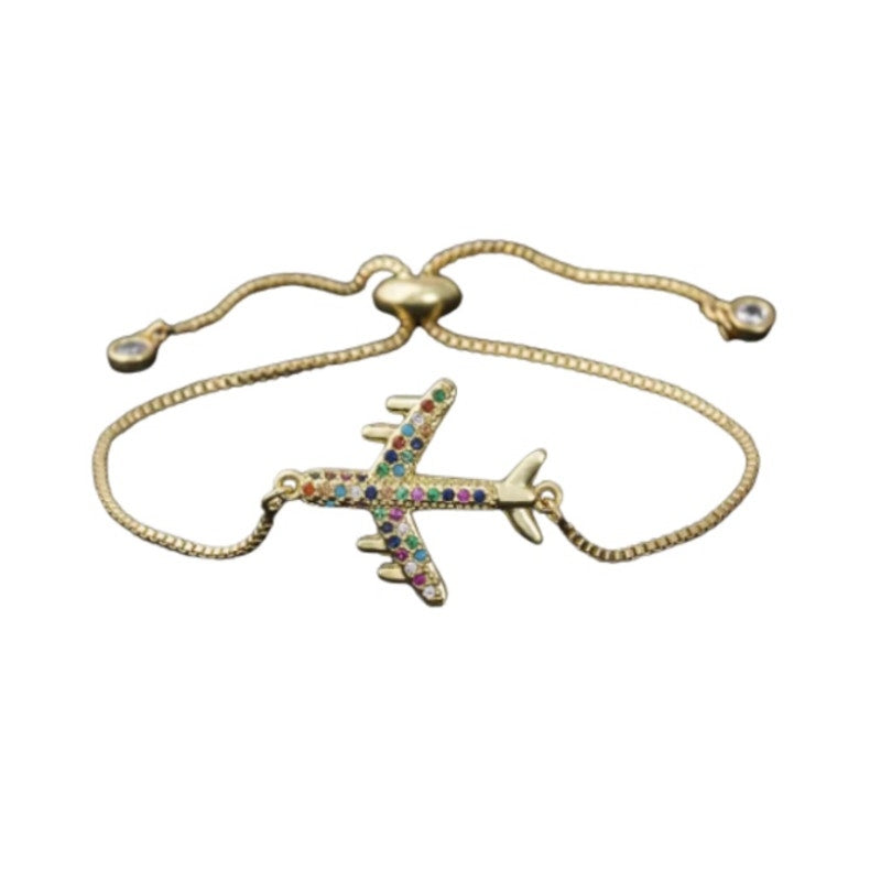 RETAIL $35*Kinsley Armelle Cloud Nine Collection Airplane Bracelet