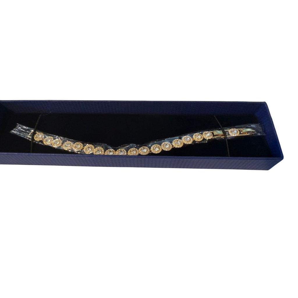 Swarovski Una Angelic bracelet Round cut, Pavé, White, Gold-tone plated*NEW