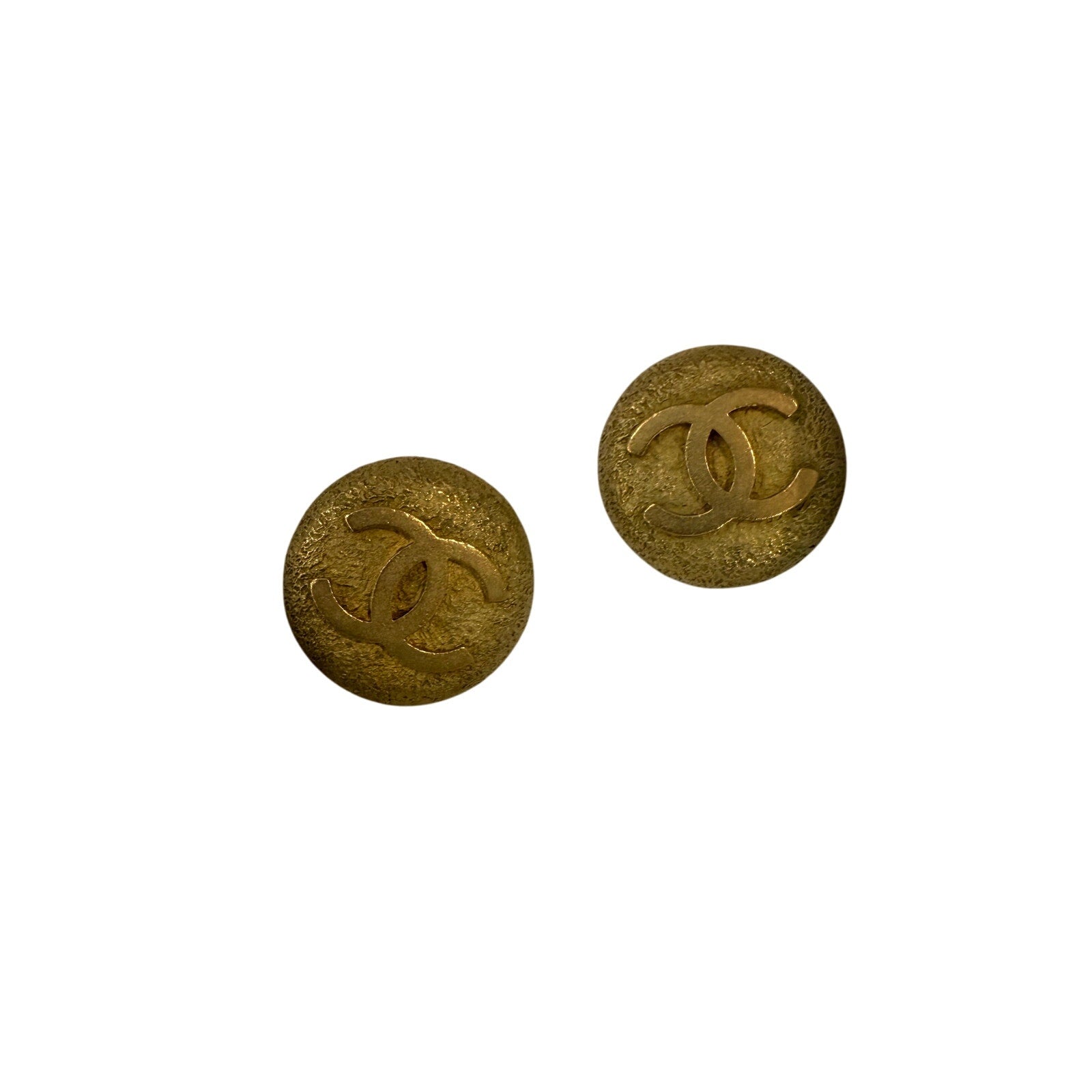CHANEL Matte Gold Vintage CC Clips*94P date code*24K Gold Plating