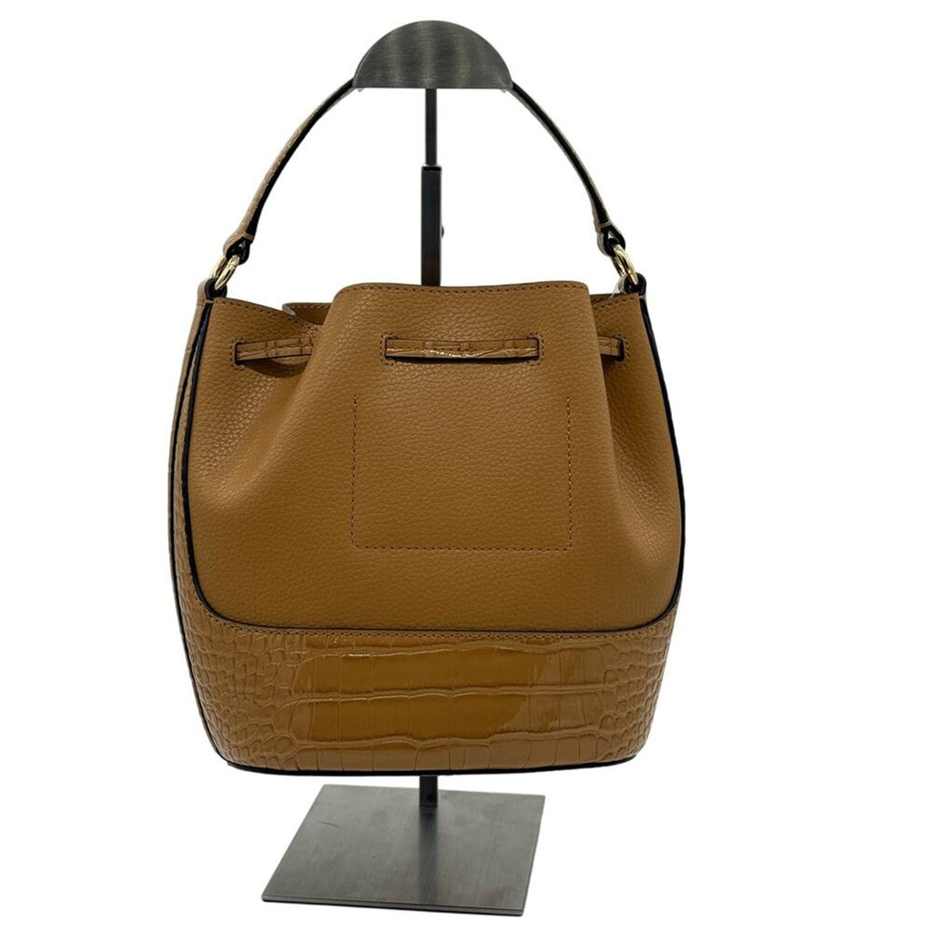 RETAIL $558 Michael Kors Reed‎ Medium Pebbled Leather Croc Embossed Bucket Bag*