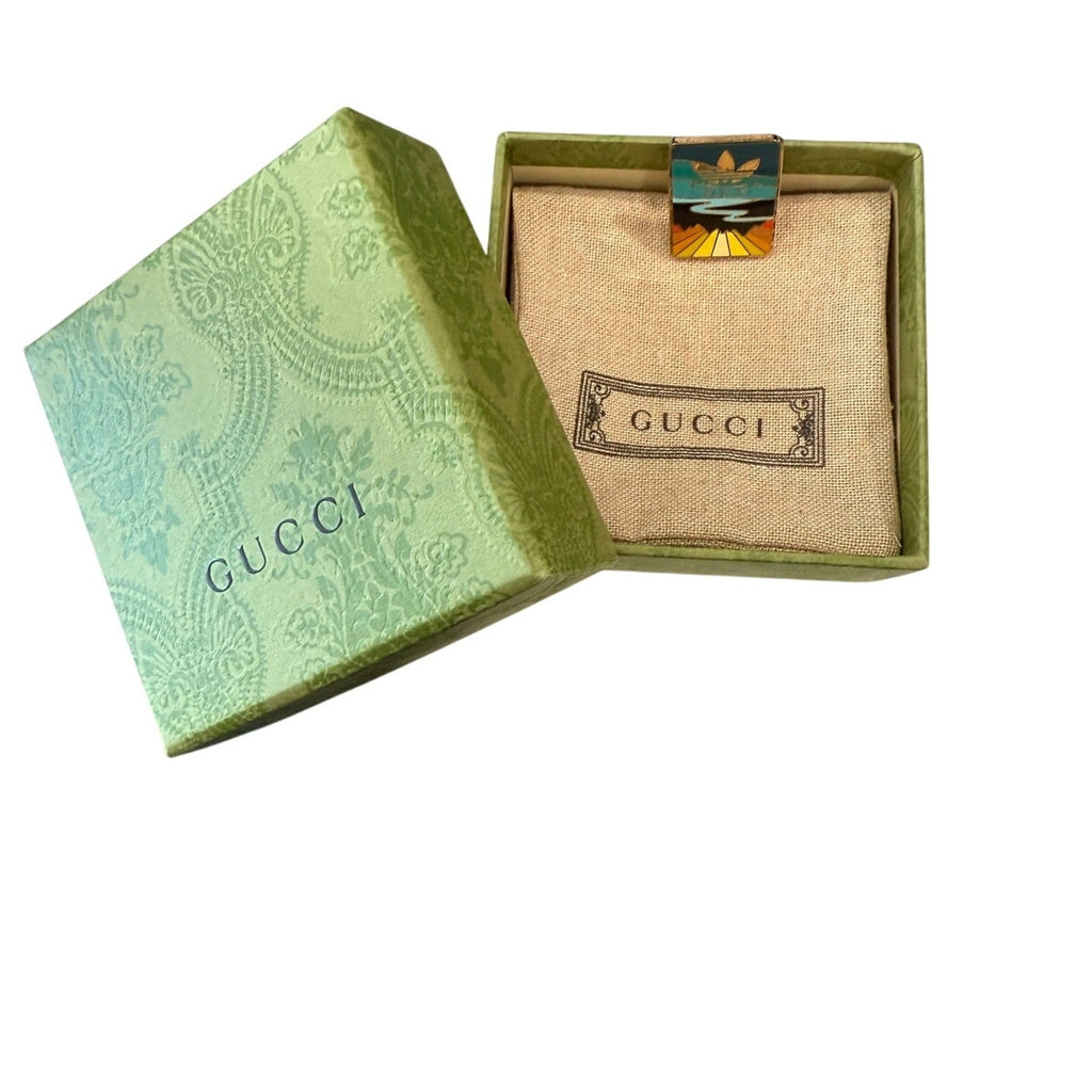 Gucci x Adidas Enamel Brooch‎ Pin*Colorful*Brand-New*Comes w/Box*RARE SOLD OUT