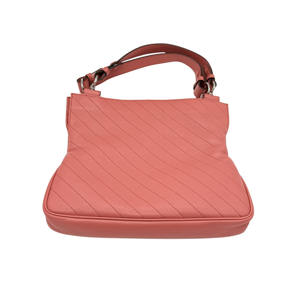 Gucci Pink Sakai Be Green Calfskin Diagonal Stitched Tote Bag*FULL INCLUSION*NWT