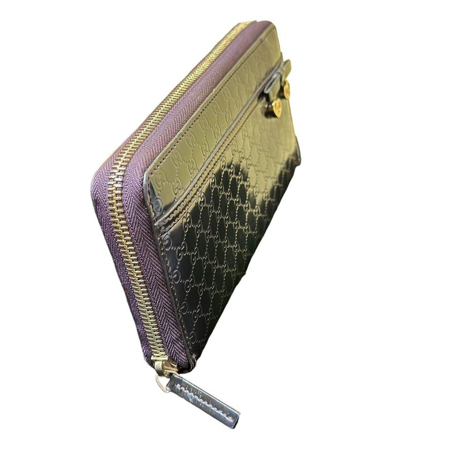 Rare Purple Gucci‎ Guccissima Long Wallet Zip Around*Beautiful! Great Condition!