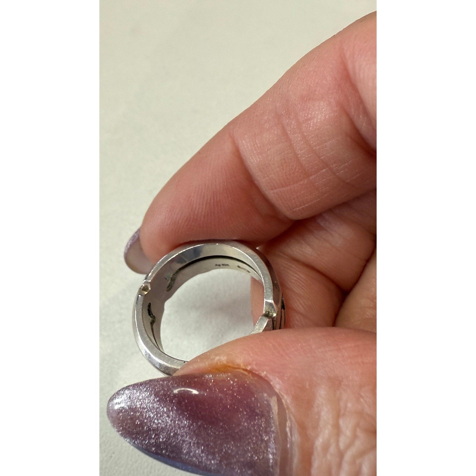 Authentic‎ 925 Sterling Silver Gucci Knot double ring*Size 6*GIFT BOX