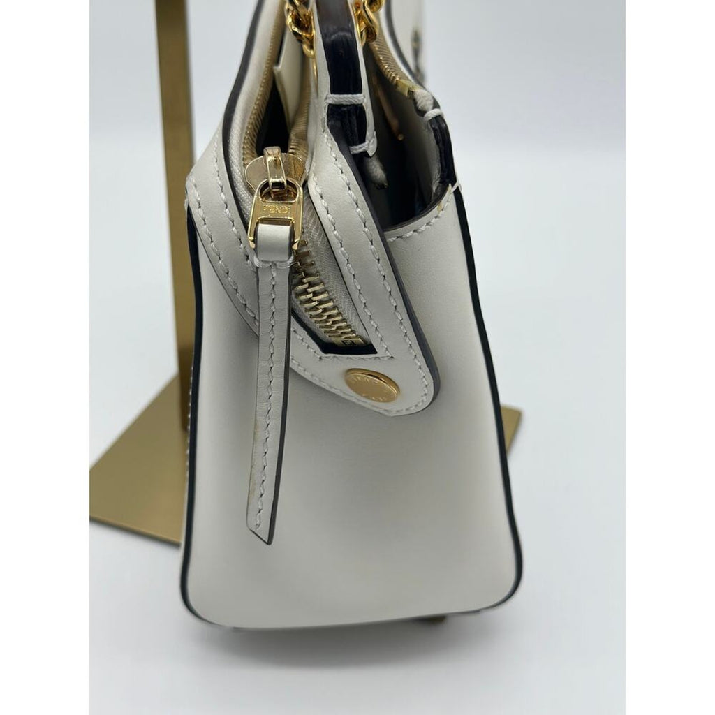 BNWT‎ Fendi Whipstitch Dotcom Bag in White calf leather! FULL INCLUSION