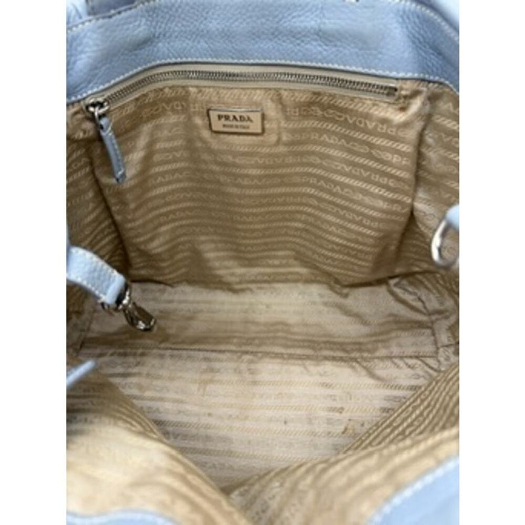 Prada‎ Vitello Daino Shoulder Bag*Beautiful Pale Blue*Great Condition w/COA
