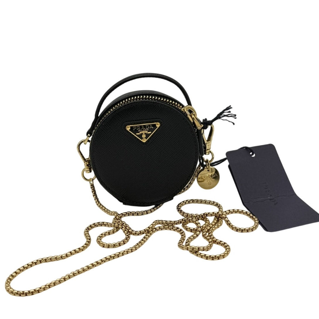 RETAIL $1200 Prada Black Saffiano Leather Mini Pouch Bag *COA*BOX INCLUDED*NWTS