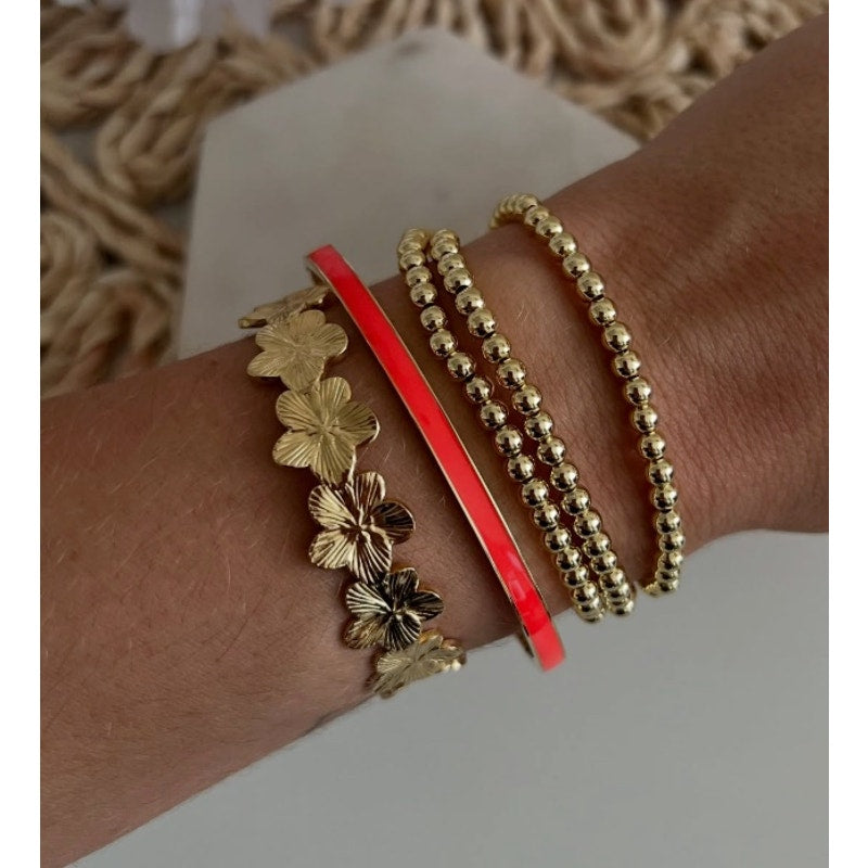 RETAIL $25 Kinsley Armelle Seline Collection Tangerine Bracelet*Hinged Bangle