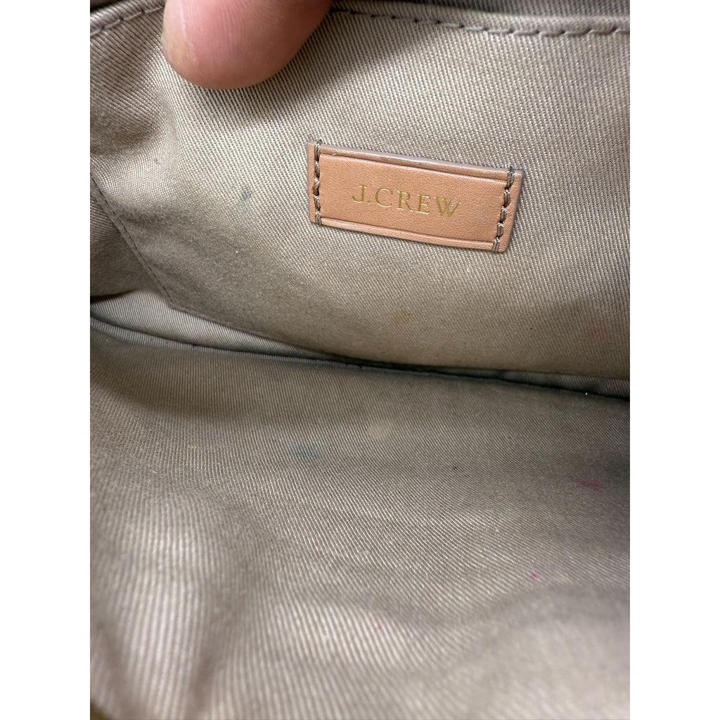 J. Crew Crackled Gold Metallic Leather Fold Over Clutch*Gorgeous Vintage Bag