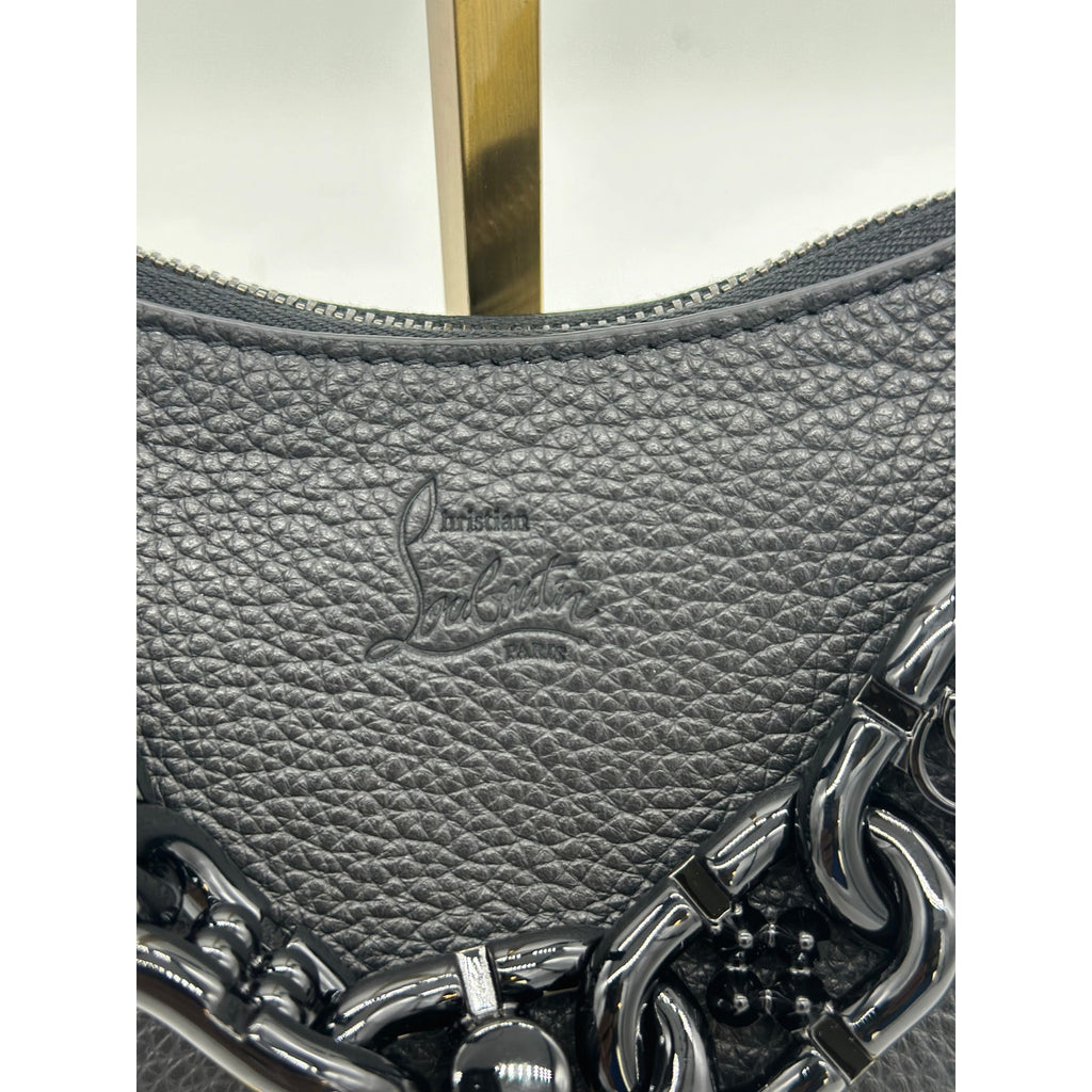 BNWT CHRISTIAN LOUBOUTIN Made In Italy Calf Leather Mini Loubila Chain Handle Shoulder Bag