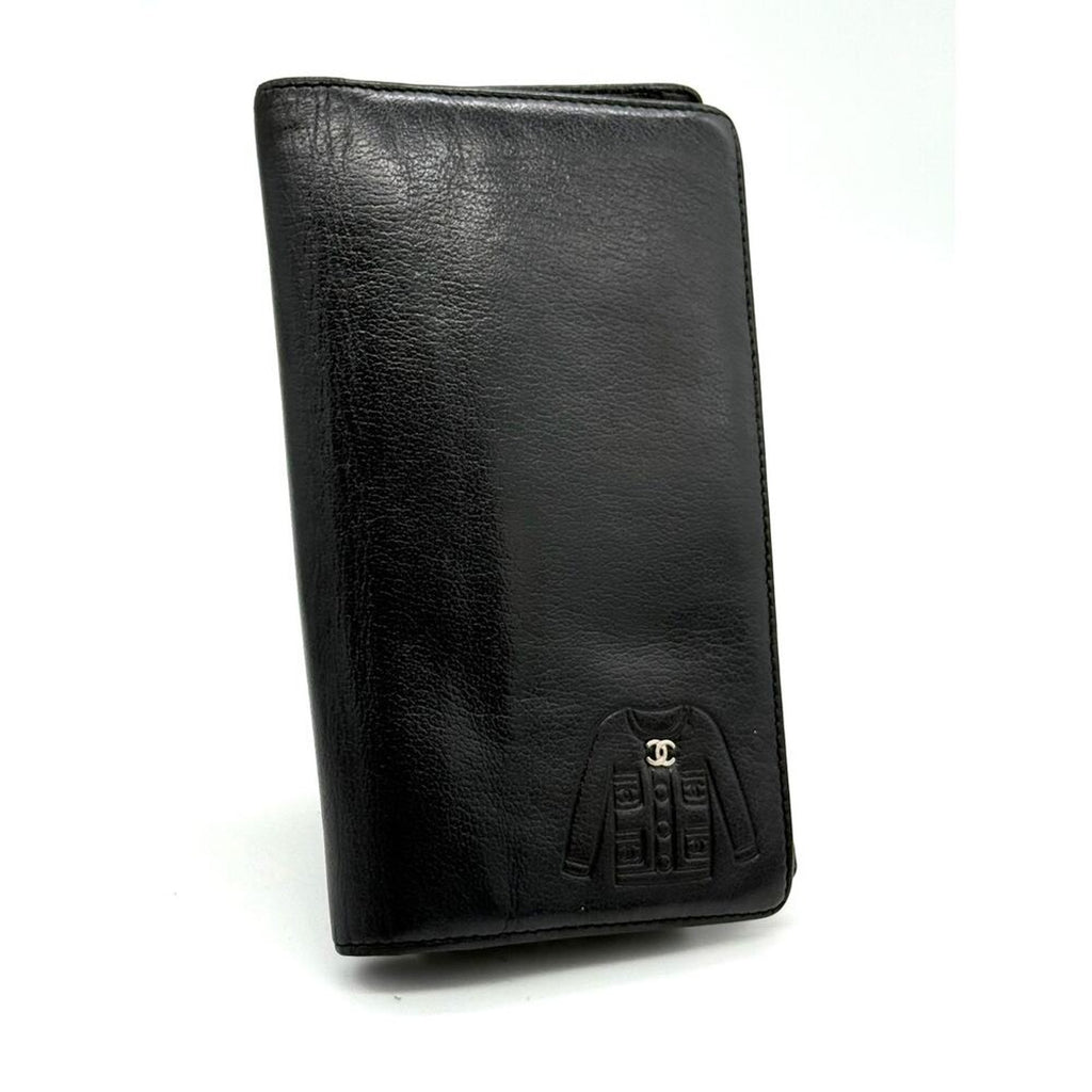 RARE Chanel Long‎ Wallet CC & Embossed Chanel Jacket*Original COA card & Sticker