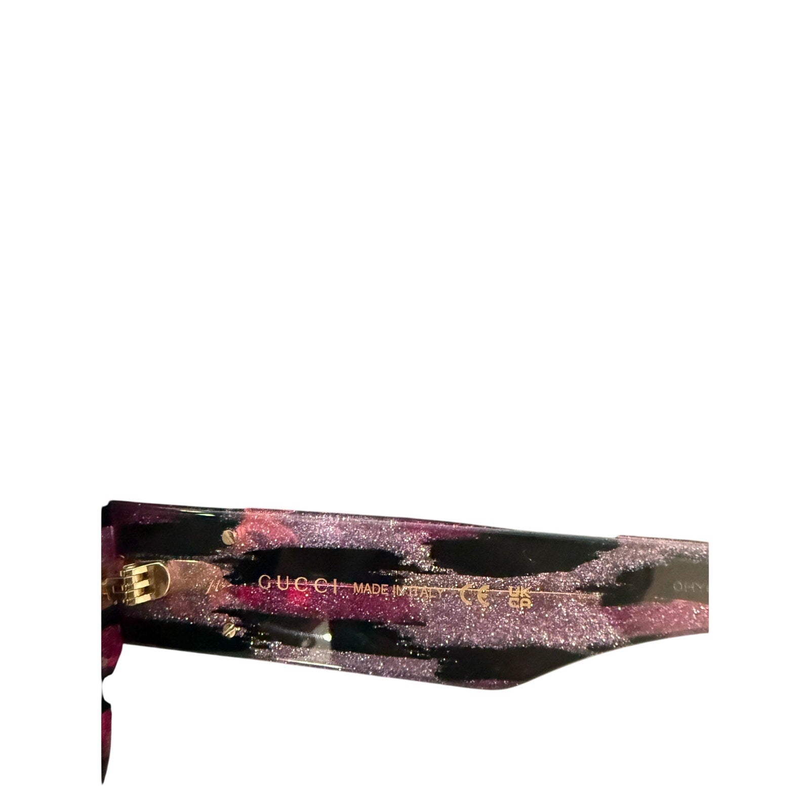 RETAIL $545 Gucci Oversized Purple Leopard Sunglasses*NEW in case*COA card cloth