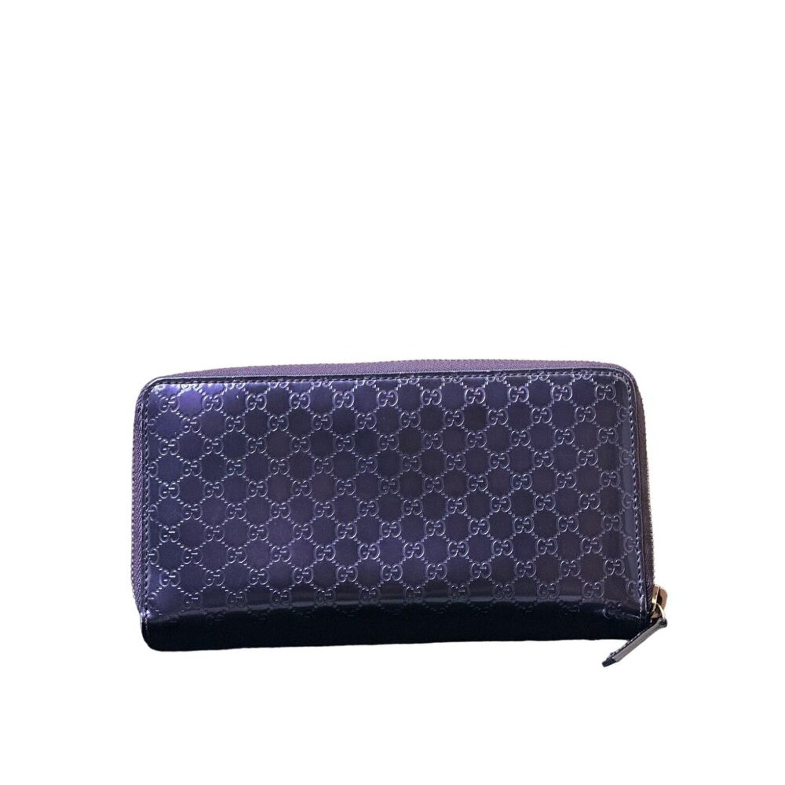 Rare Purple Gucci‎ Guccissima Long Wallet Zip Around*Beautiful! Great Condition!