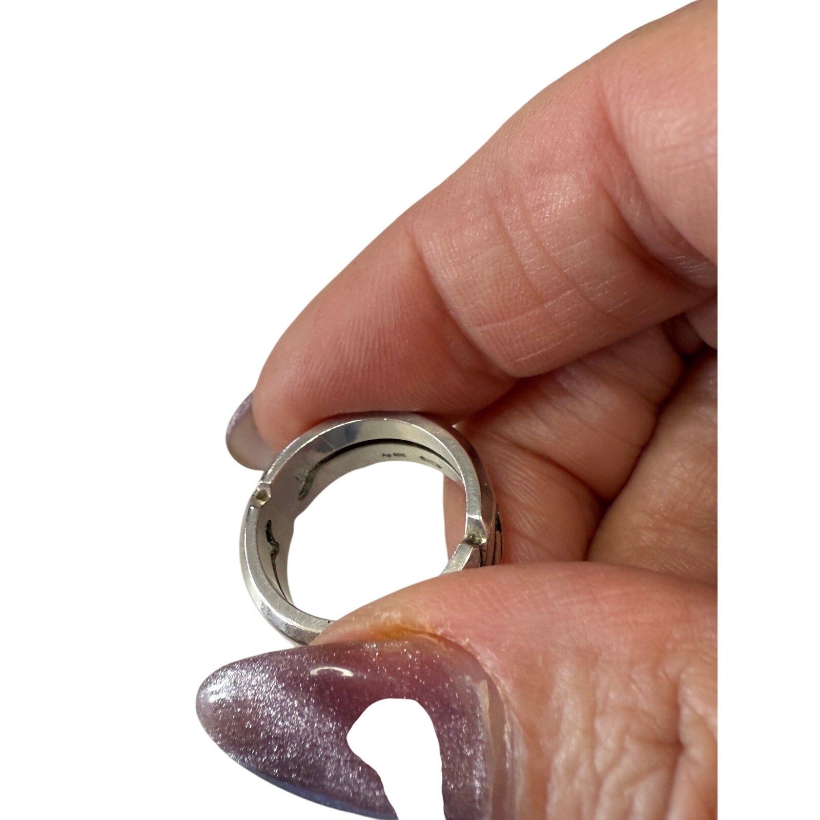 Authentic‎ 925 Sterling Silver Gucci Knot double ring*Size 6*GIFT BOX