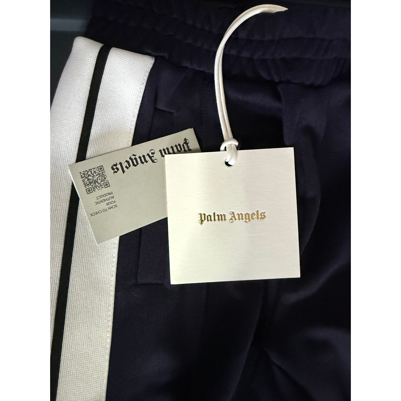 RETAIL $345 Palm Angels Long Track Pants Navy Blue*BRAND-NEW with tags*SZ 4