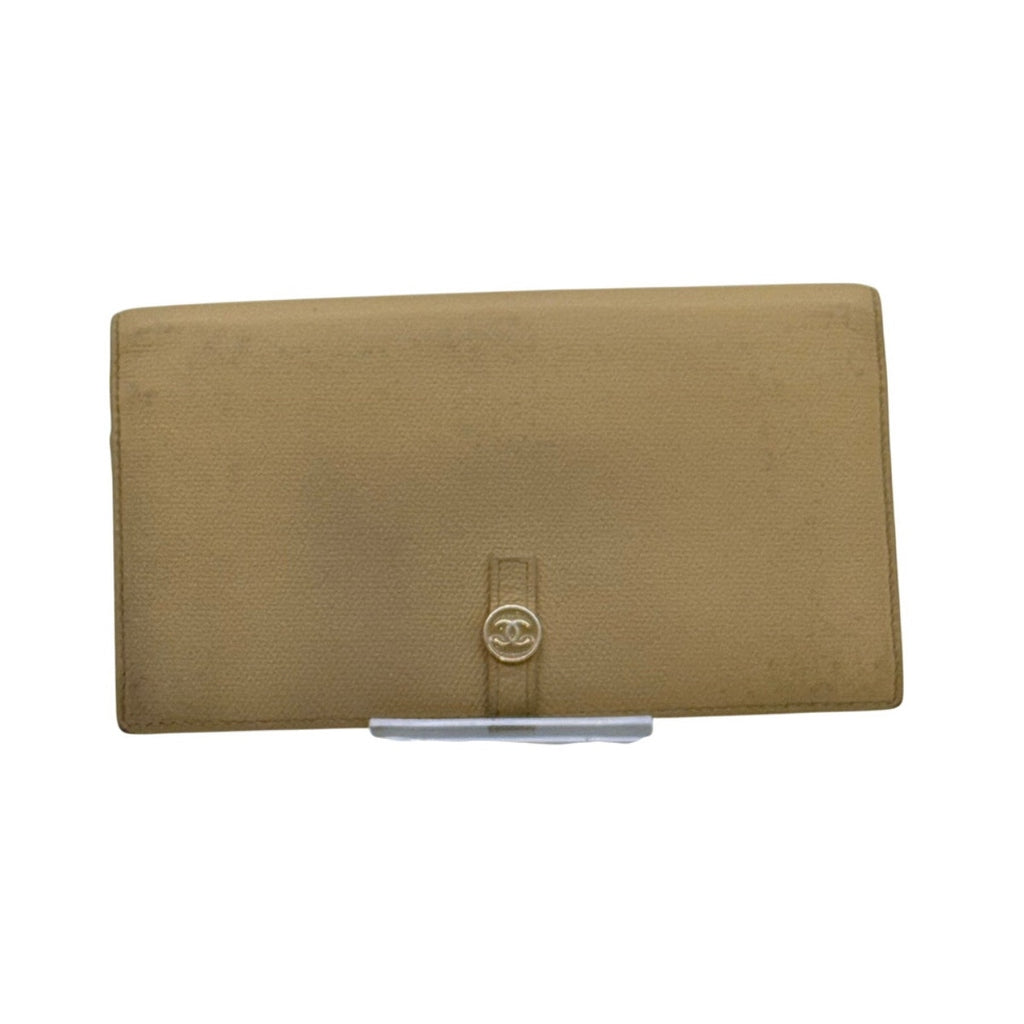 Chanel Interlocking CC Logo Continental Wallet*BEAUTIFUL Neutral COLOR