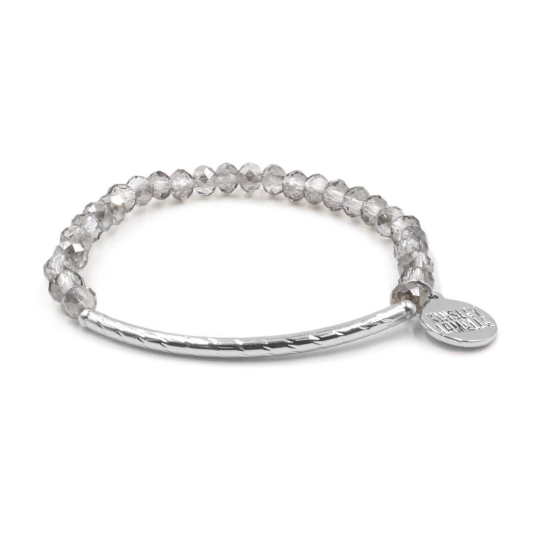RETAIL $20 Kinsley Armelle Glory Collection Crystal Glass Bracelet! *Silver*NEW
