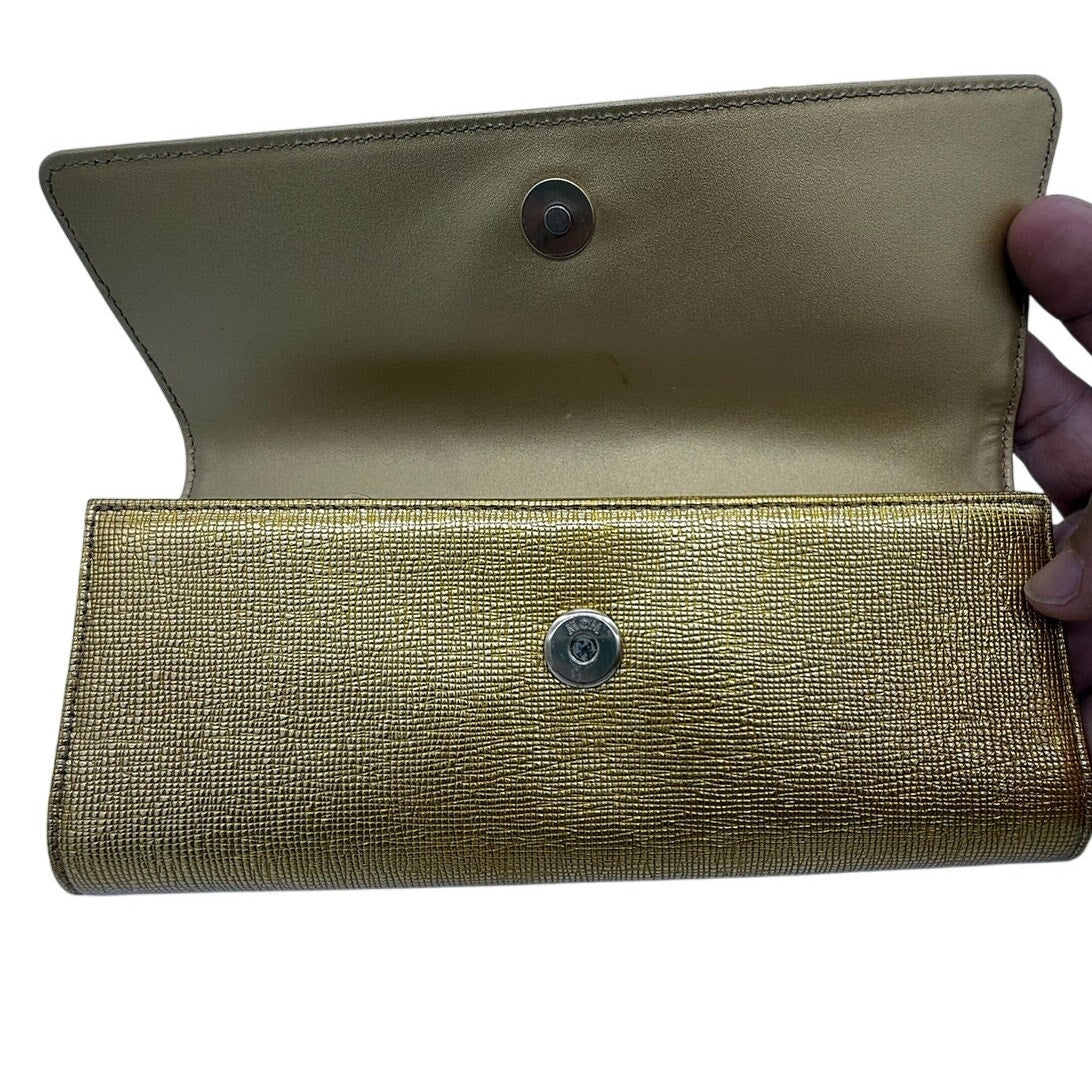 MCM Gold Snap Flap Evening Clutch*Excellent Condition