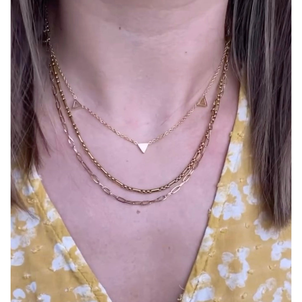 RETAIL $50 Kinsley Armelle Avi Collection Gold Geometric Necklace