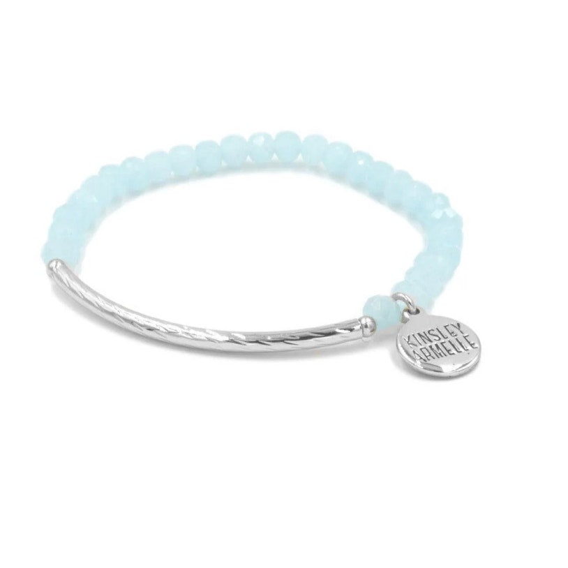 RETAIL $20 Kinsley Armelle Glory Collection Baby Blue Bracelet! *Silver*NEW