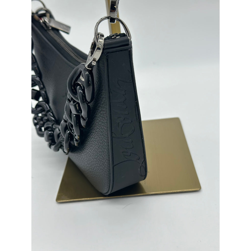 BNWT CHRISTIAN LOUBOUTIN Made In Italy Calf Leather Mini Loubila Chain Handle Shoulder Bag