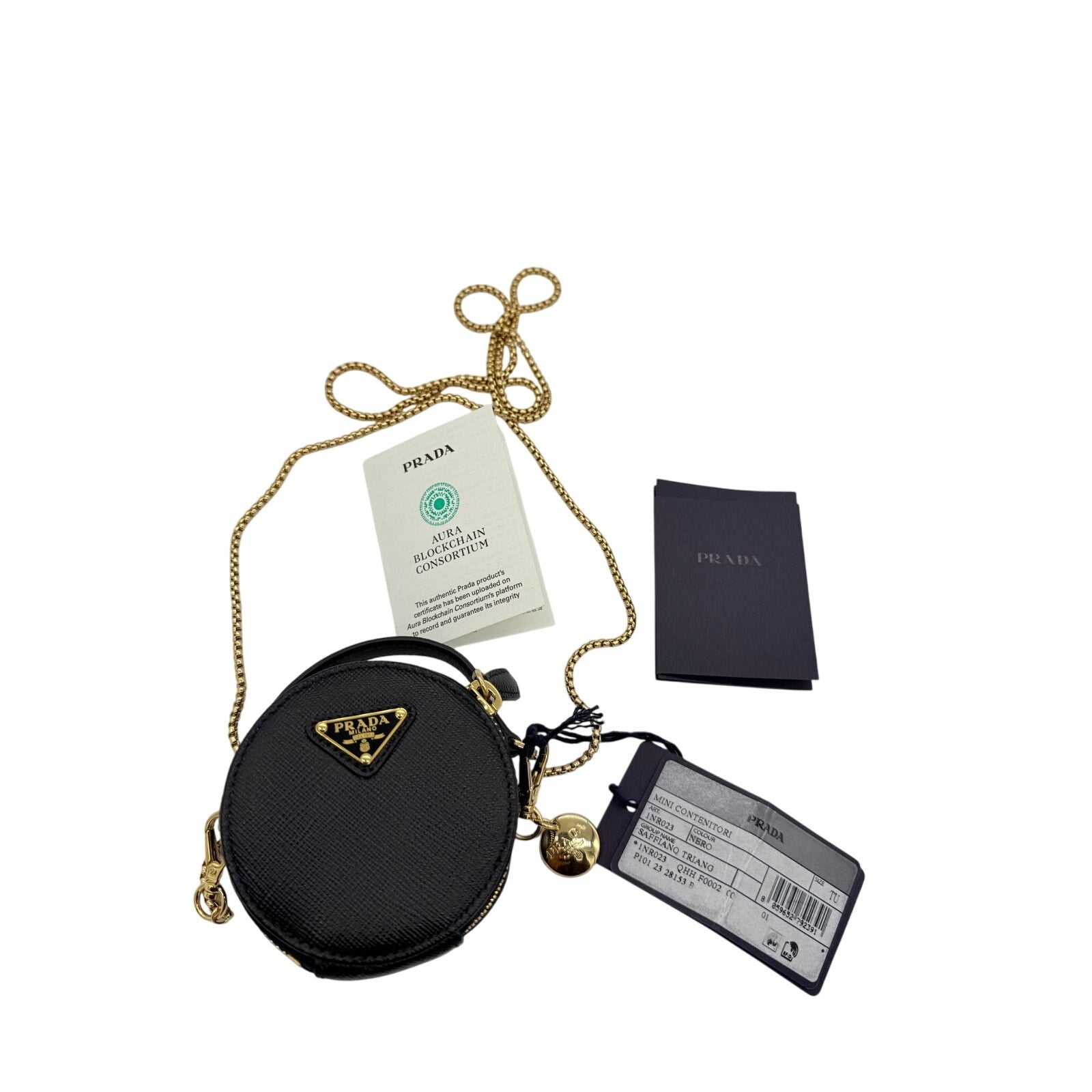 RETAIL $1200 Prada Black Saffiano Leather Mini Pouch Bag *COA*BOX INCLUDED*NWTS