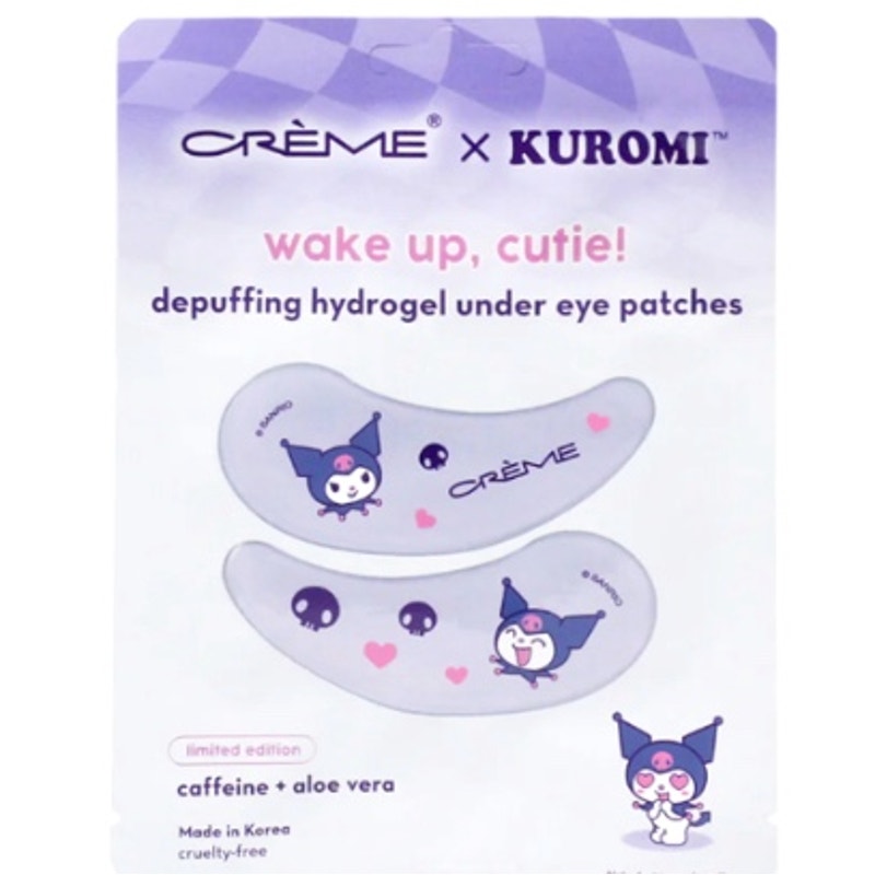 K-Care: the CREME SHOP x Kuromi*Printed Hydrogel Eye Patches*Depuffing Caffeine
