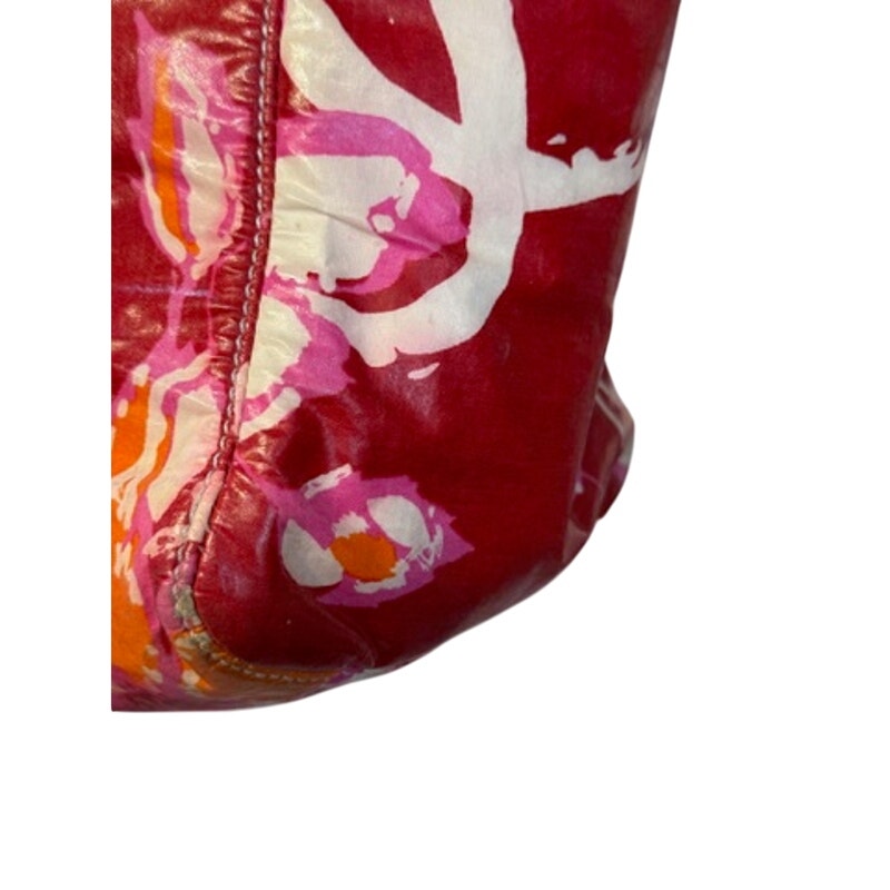 Authentic CHANEL Cruise Line High Summer Coco Mark Tote Bag*Red Pink Orange