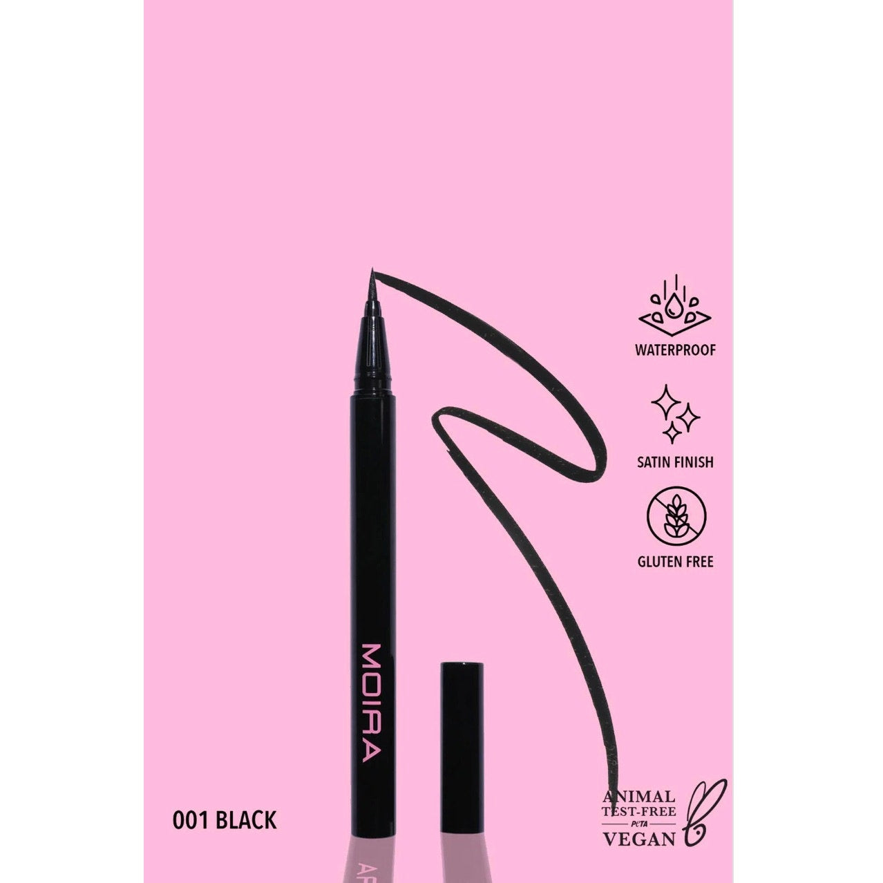 K-Care: Moira  Precision Liquid Waterproof Liner Black (001)*Korean Makeup*CLEAN