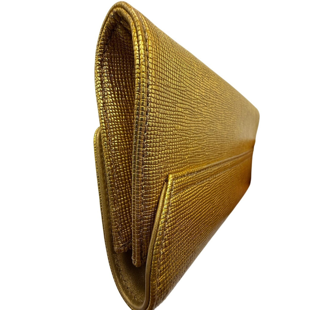 MCM Gold Snap Flap Evening Clutch*Excellent Condition
