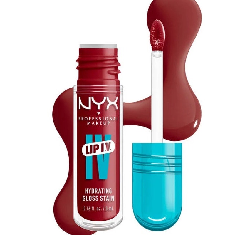 K-Care:NYX Professional Makeup Lip I.V. Hydrating Gloss Serum Stain*Cherry Red