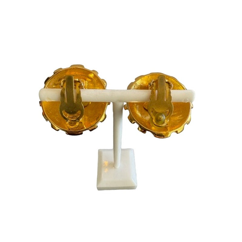 RARE Vintage Chanel 24K Gold Plated Collection by Karl Lagerfeld CC Clip-Ons*