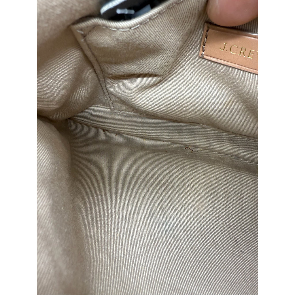 J. Crew Crackled Gold Metallic Leather Fold Over Clutch*Gorgeous Vintage Bag