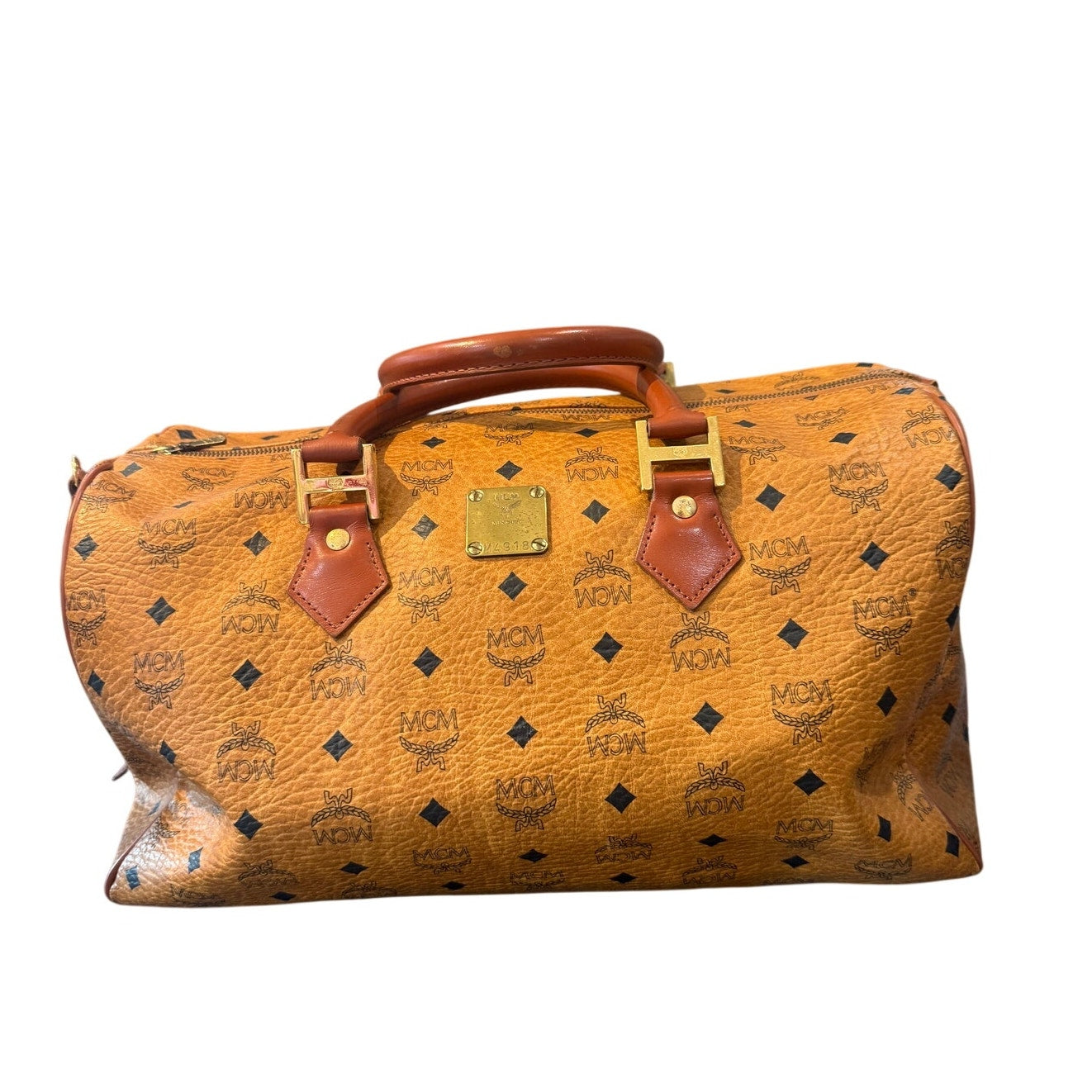 MCM Visetos Monogram Boston bag*Size 40 Weekender*Vintage Beauty! with COA