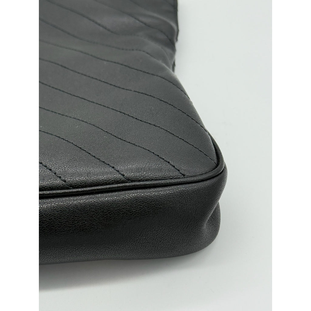 Gucci Black Sakai Be Green Calfskin Diagonal Stitched Tote*FULL INCLUSION*NWT