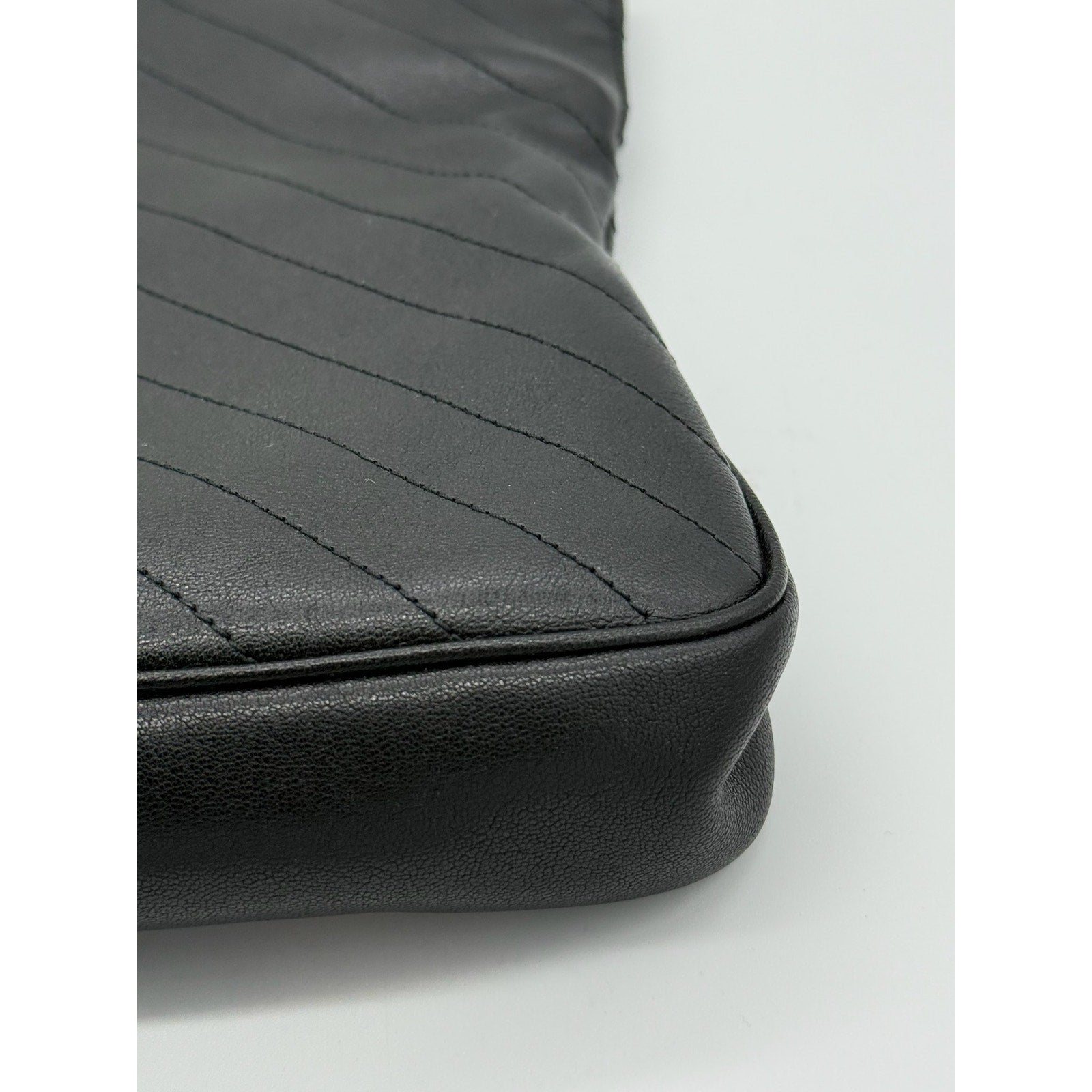 Gucci Black Sakai Be Green Calfskin Diagonal Stitched Tote*FULL INCLUSION*NWT