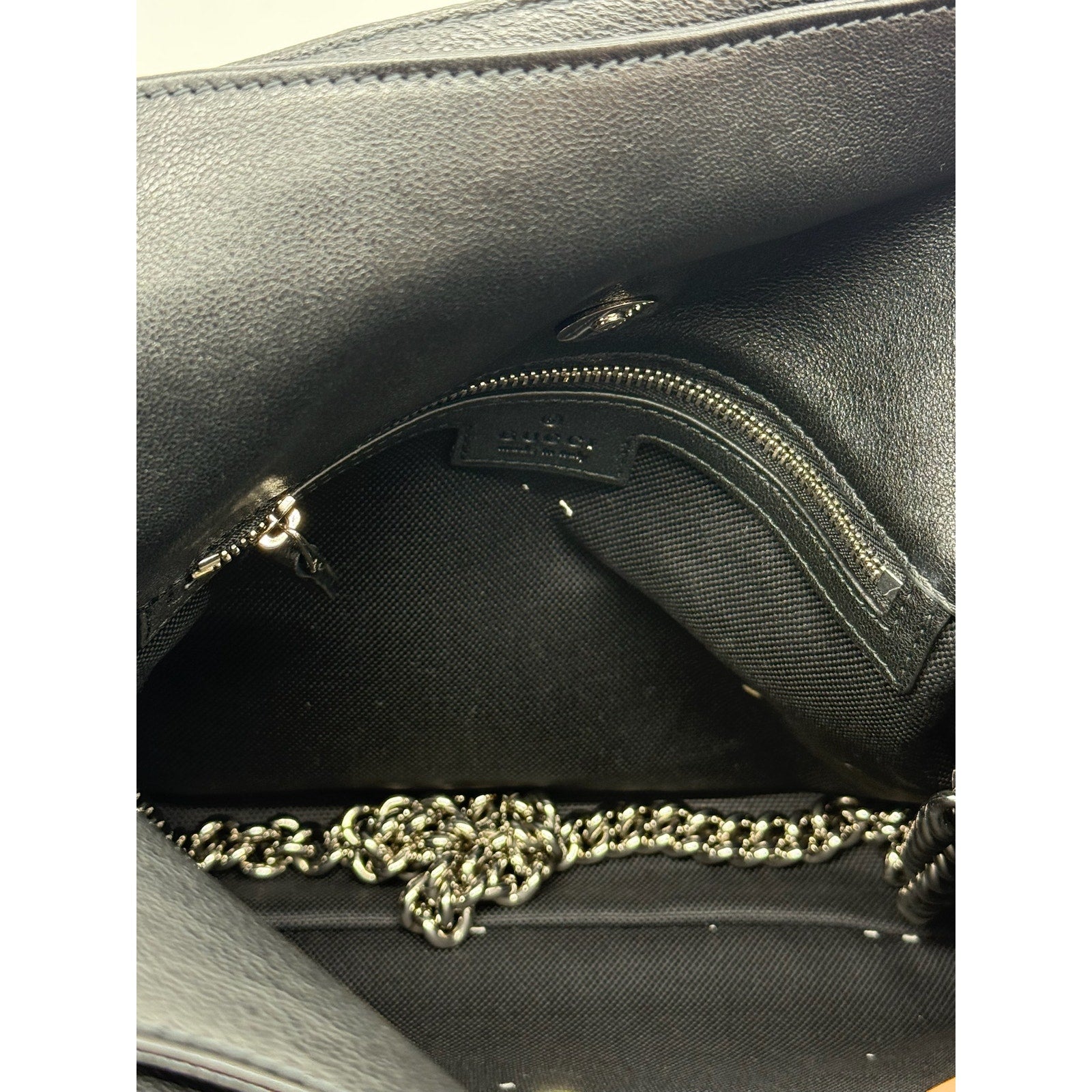 Gucci Black Sakai Be Green Calfskin Diagonal Stitched Tote*FULL INCLUSION*NWT