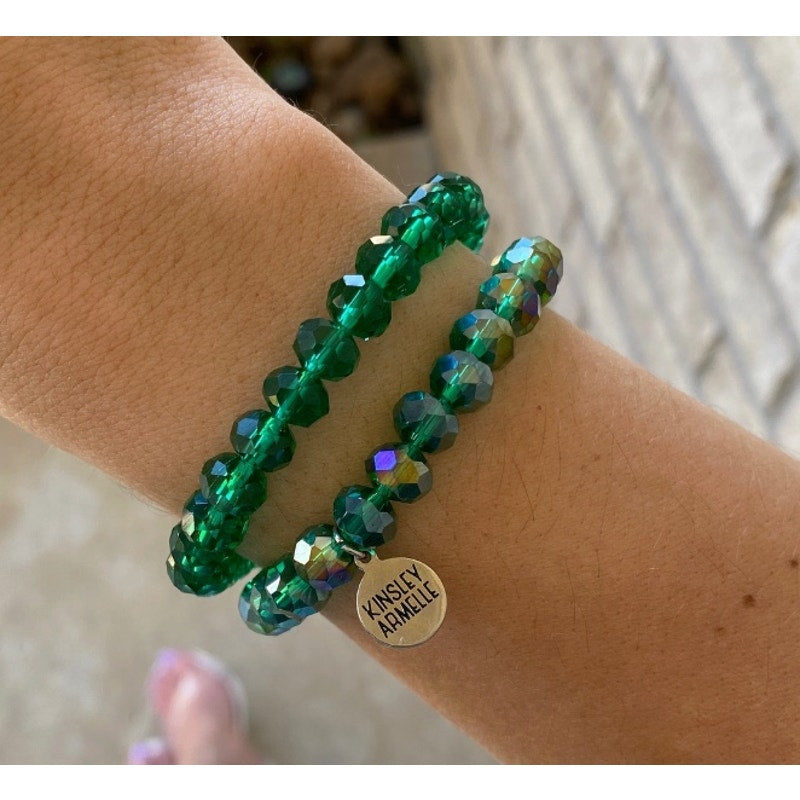 RETAIL $20 Kinsley Armelle Halo Collection Jade Silver Bracelet*Gorgeous!