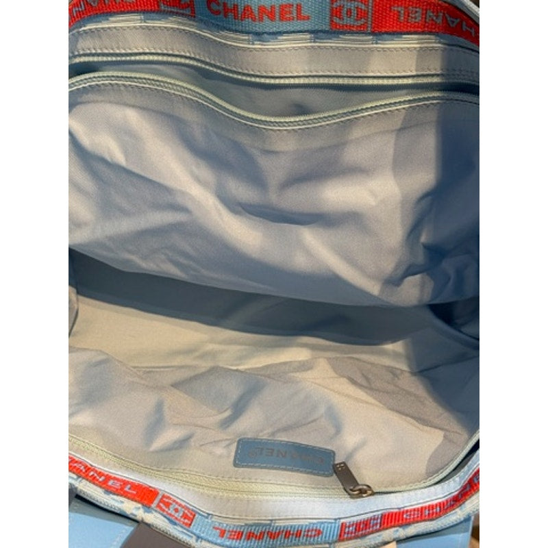 RARE Chanel Blue Nylon New Travel Line Tote*PRISTINE CONDITION*RARE COLORWAY