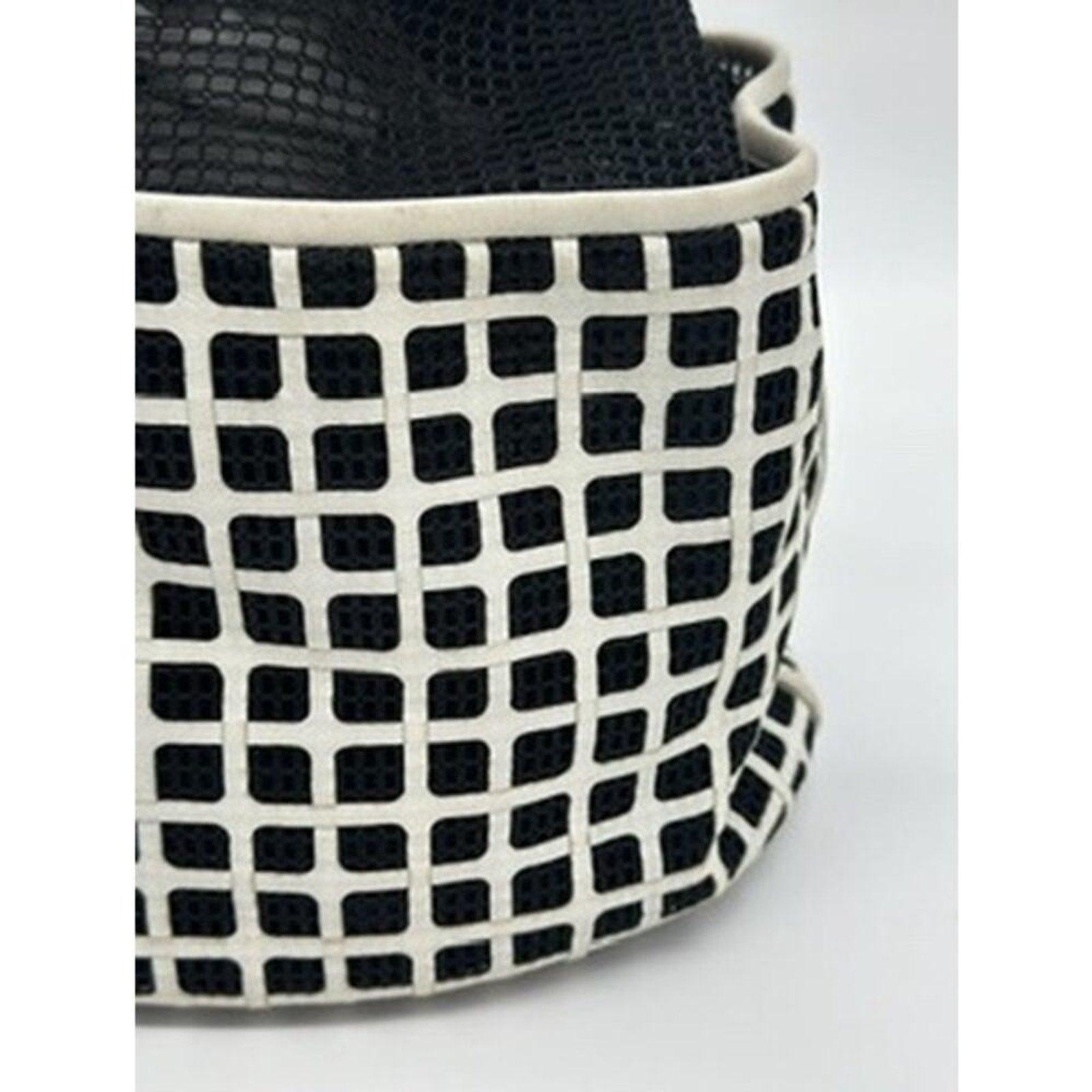Chanel Black/White Mesh and Leather Rare‎ Bucket Bag w/COA AMAZING BAG