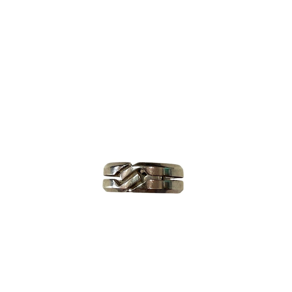 Authentic‎ 925 Sterling Silver Gucci Knot double ring*Size 6*GIFT BOX