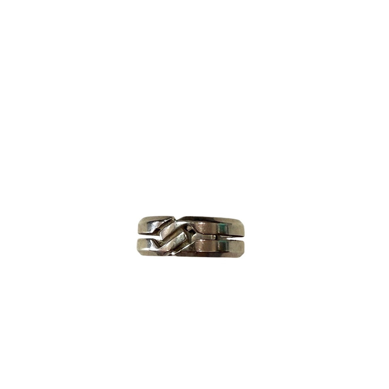 Authentic‎ 925 Sterling Silver Gucci Knot double ring*Size 6*GIFT BOX