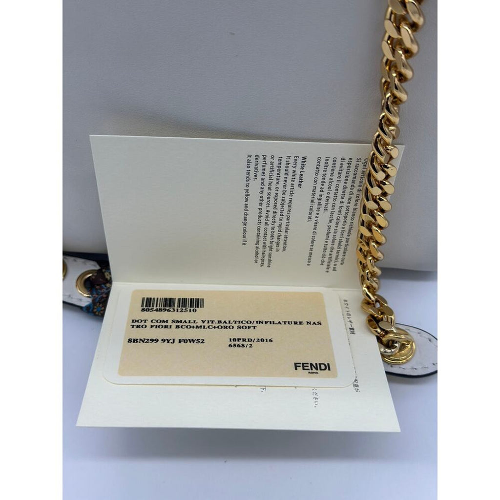 BNWT‎ Fendi Whipstitch Dotcom Bag in White calf leather! FULL INCLUSION