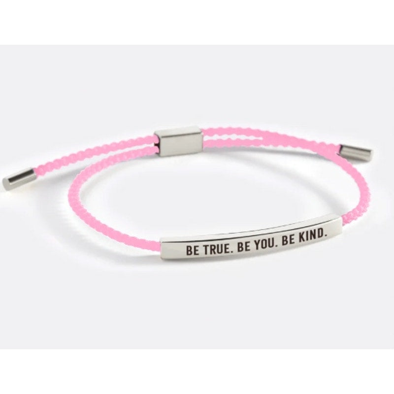 RETAIL $70 Mint & Lilly Be True. Be You. Be Kind. Inspire Bracelet*Pink & Silver