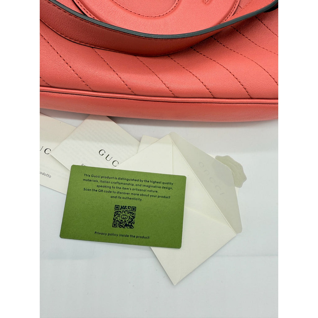 Gucci Pink Sakai Be Green Calfskin Diagonal Stitched Tote Bag*FULL INCLUSION*NWT