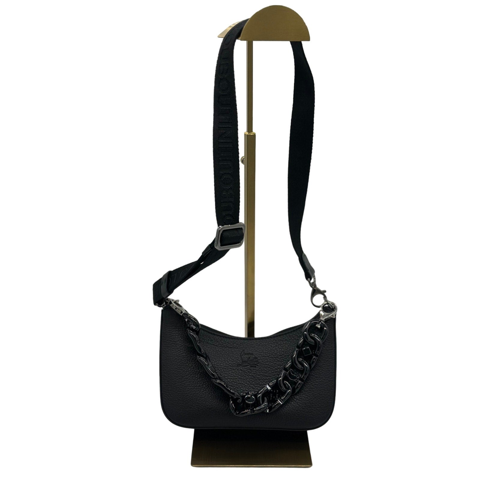 BNWT CHRISTIAN LOUBOUTIN Made In Italy Calf Leather Mini Loubila Chain Handle Shoulder Bag