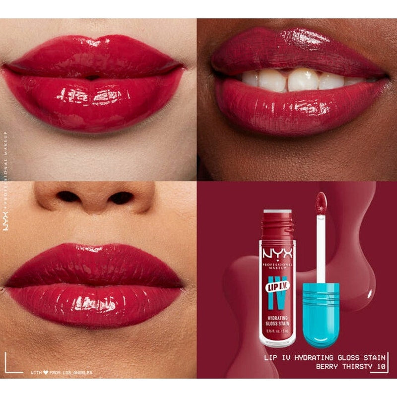K-Care:NYX Professional Makeup Lip I.V. Hydrating Gloss Serum Stain*Cool Pink