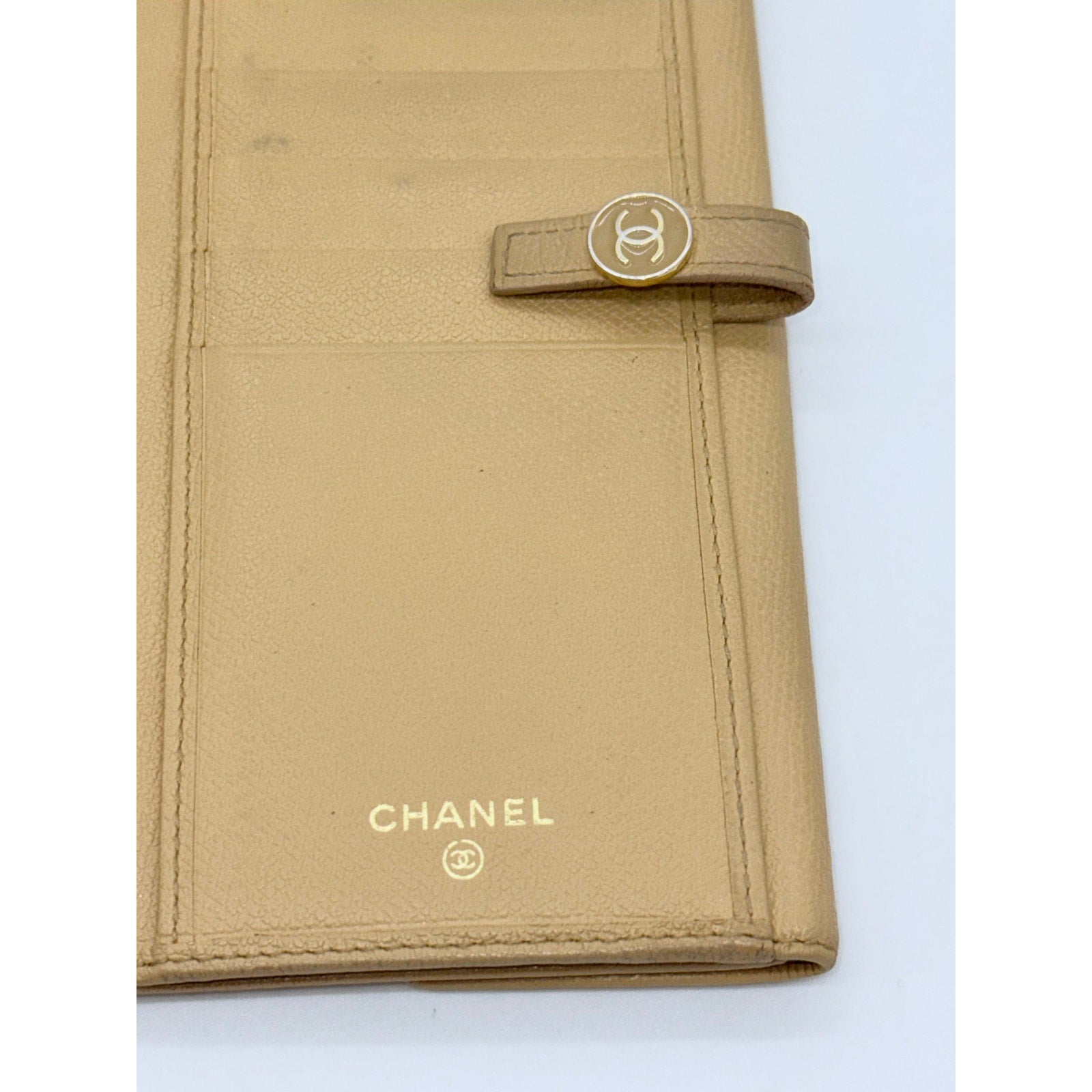 Chanel Interlocking CC Logo Continental Wallet*BEAUTIFUL Neutral COLOR