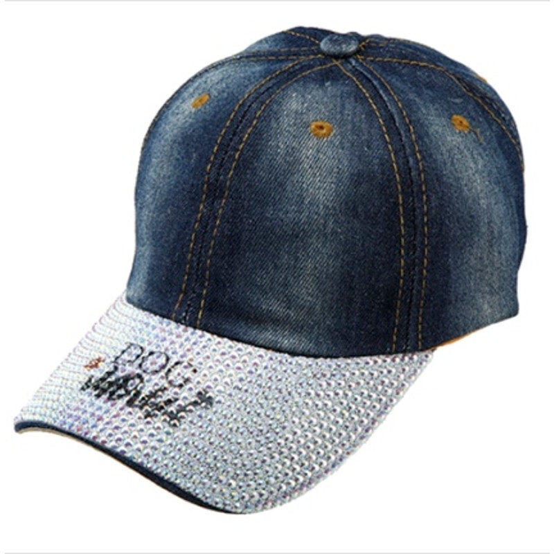 Fashion Hat: Dog Mom Denim Hat with BLING! So Cute!
