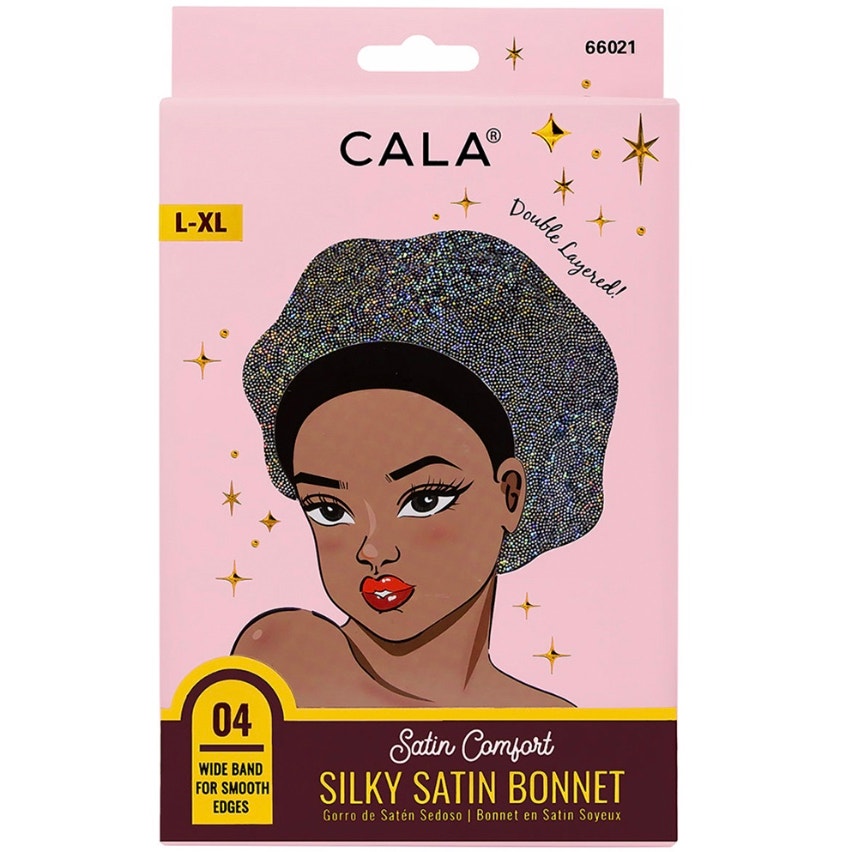 K-Care Cala Satin Comfort Silky Bonnet (Shiny Silver)*Nighttime Bonnet